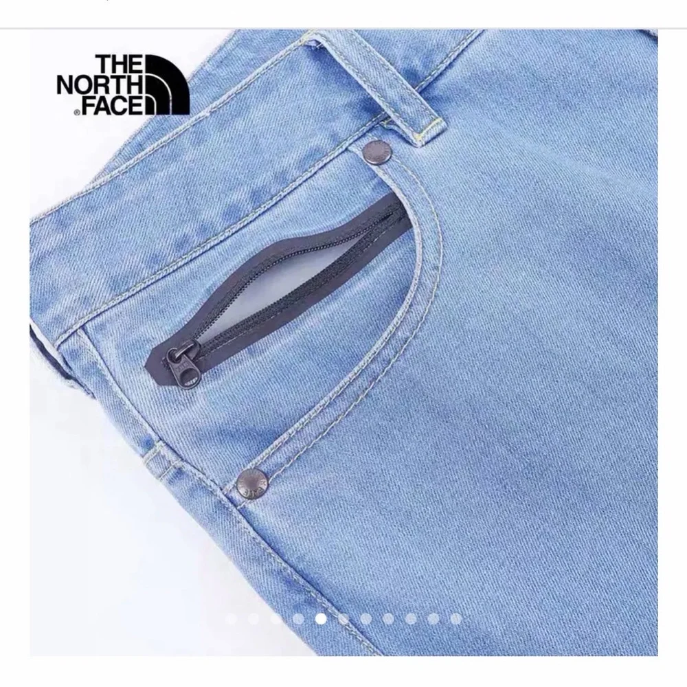 The North Face Urban Exploration Tech Denim pants in light blue wash men size 36